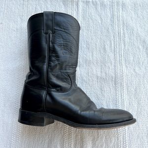 Justin Western Boots Size 8 Black